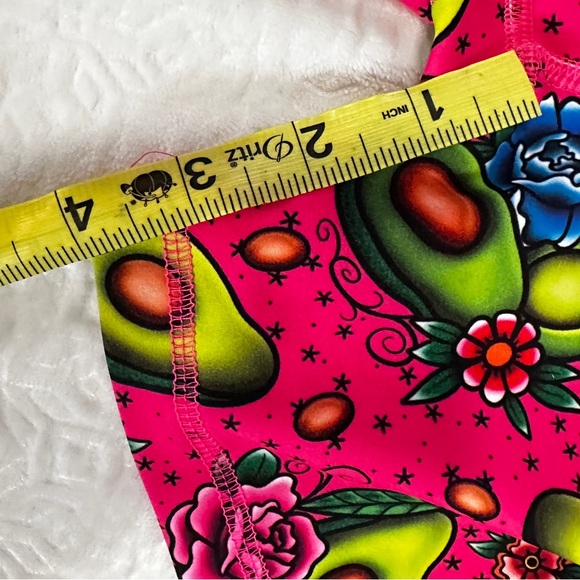 Pink Avocado Print Athletic Shorts - Picture 5 of 5